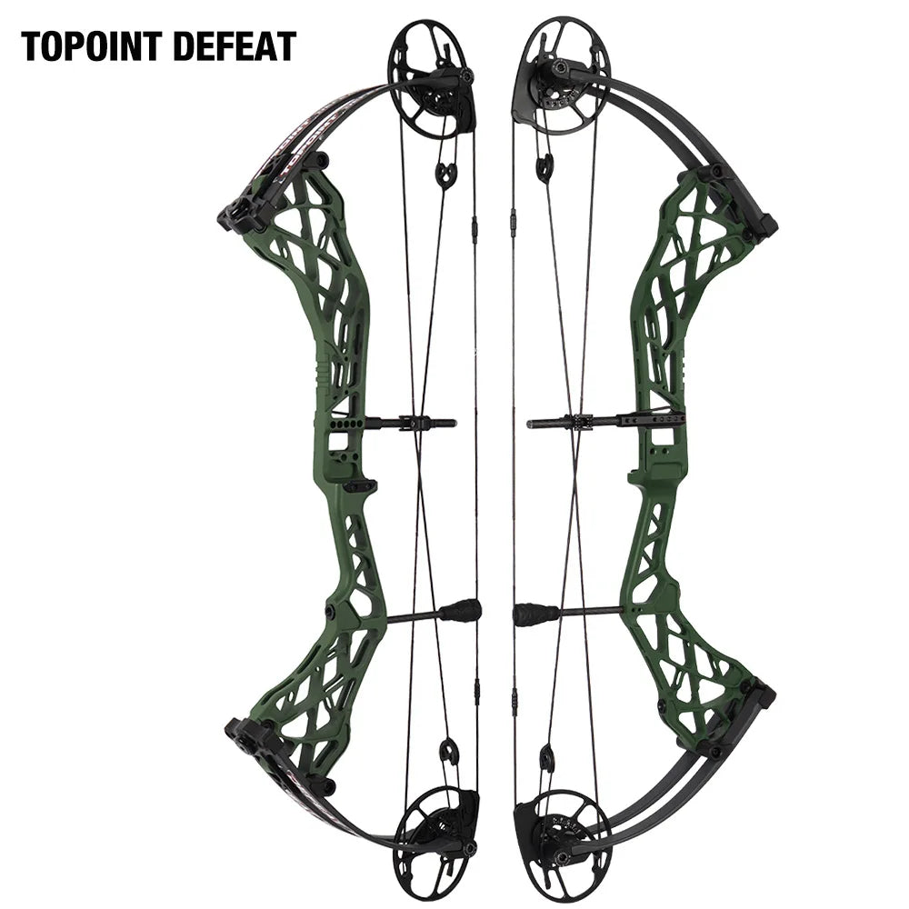 White Smoke Topoint Defeat Compound Bow – CNC Aluminium Riser INDIAN SLINGSHOT