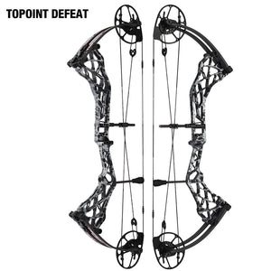 White Smoke Topoint Defeat Compound Bow – CNC Aluminium Riser INDIAN SLINGSHOT
