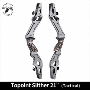 White Smoke Topoint Slither 21-Inch Recurve Bow Riser – Aluminum CNC ILF Topoint