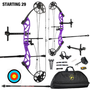White Smoke Topoint Starting 29 Compound Bow Combo Kit Topoint