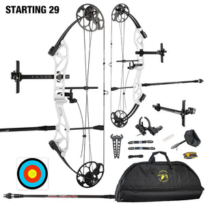White Smoke Topoint Starting 29 Compound Bow Combo Kit Topoint