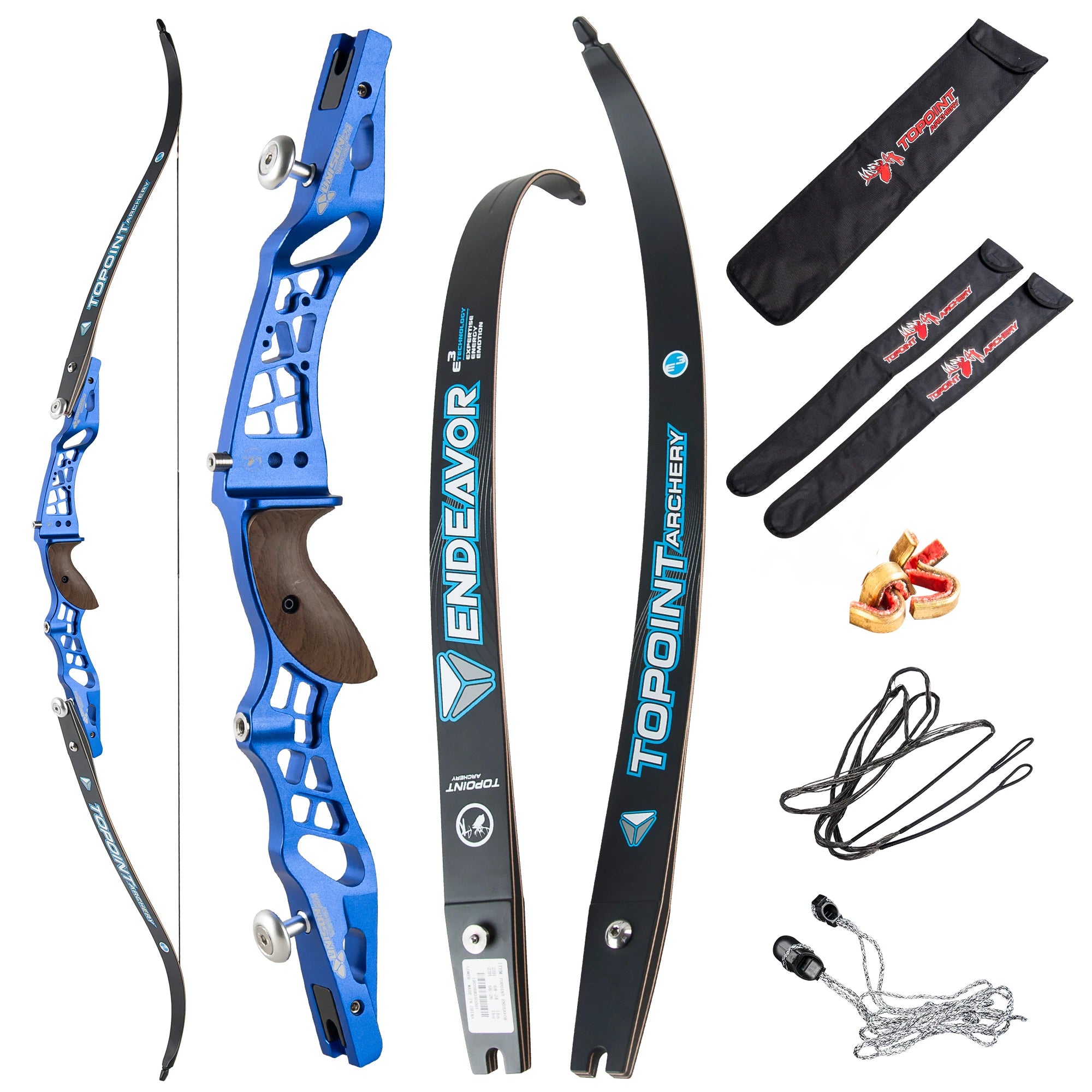 White Smoke Topoint Unison 21-Inch CNC Aluminum Recurve Bow Riser – ILF Compatible Topoint