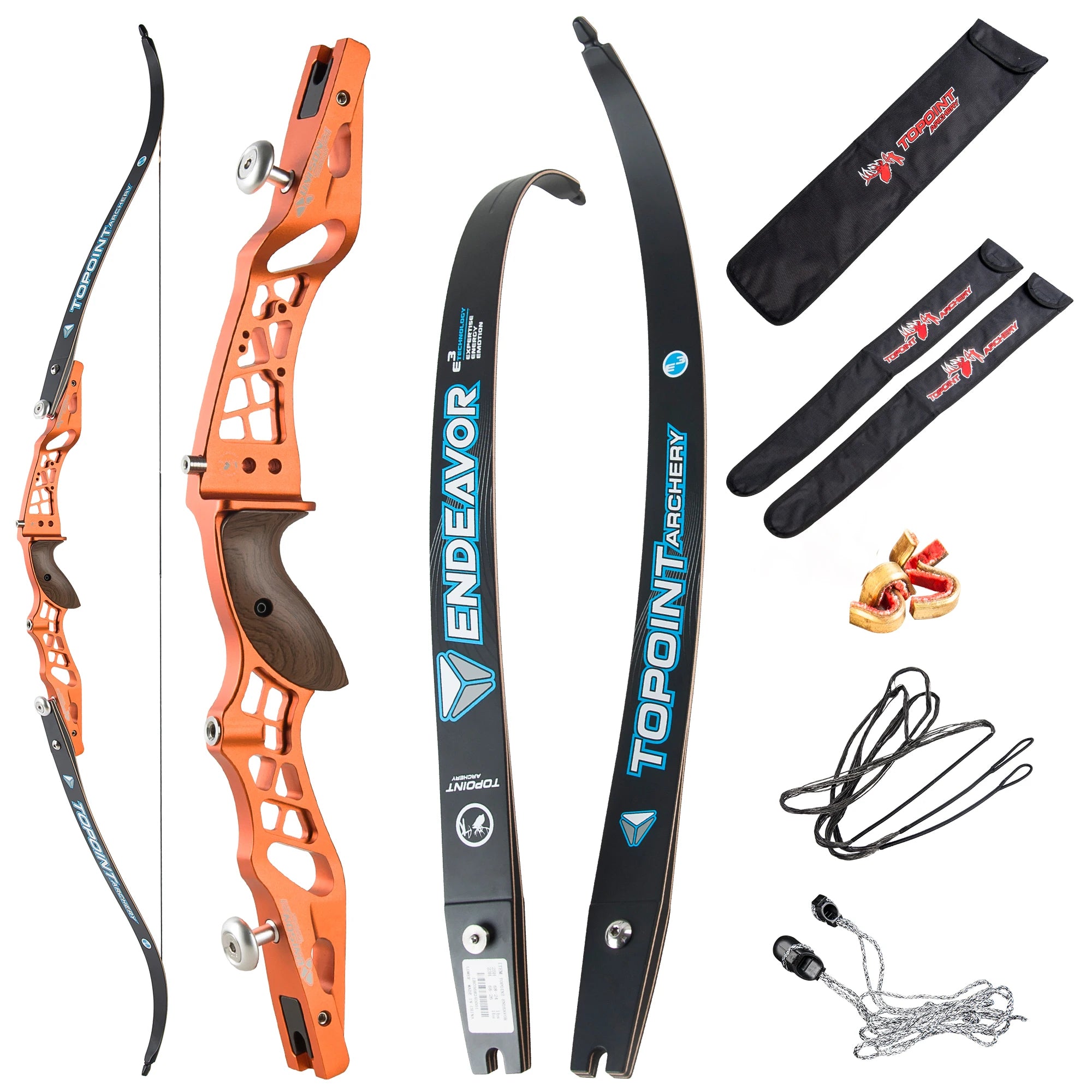 White Smoke Topoint Unison 21-Inch CNC Aluminum Recurve Bow Riser – ILF Compatible Topoint