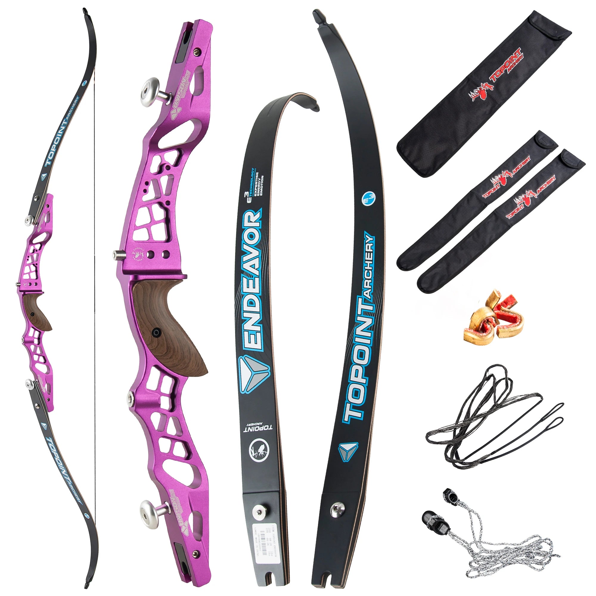 White Smoke Topoint Unison 21-Inch CNC Aluminum Recurve Bow Riser – ILF Compatible Topoint