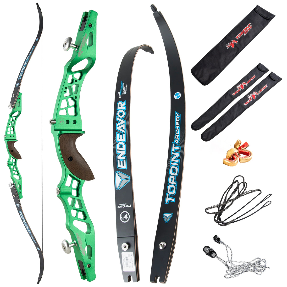 White Smoke Topoint Unison 21-Inch CNC Aluminum Recurve Bow Riser – ILF Compatible Topoint