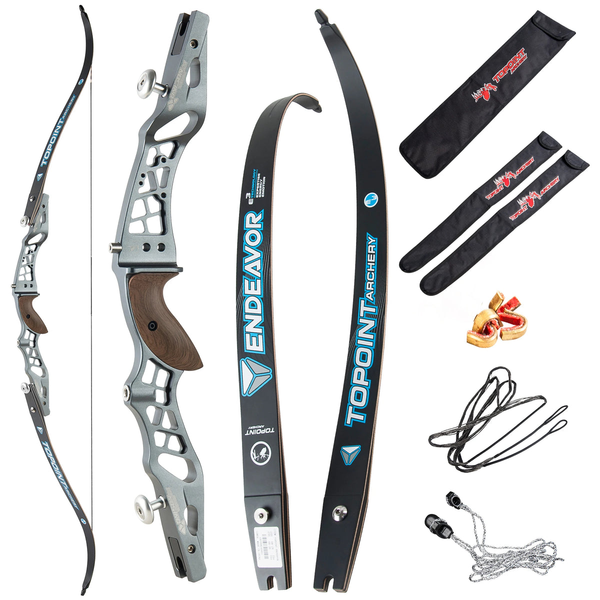 White Smoke Topoint Unison 21-Inch CNC Aluminum Recurve Bow Riser – ILF Compatible Topoint