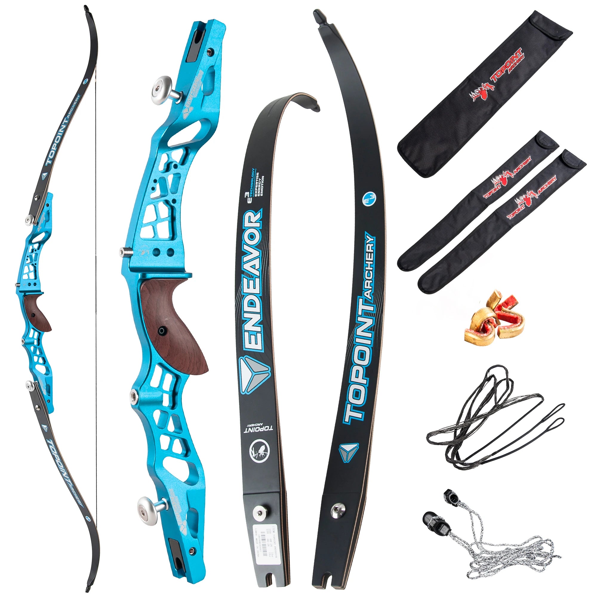 White Smoke Topoint Unison 21-Inch CNC Aluminum Recurve Bow Riser – ILF Compatible Topoint