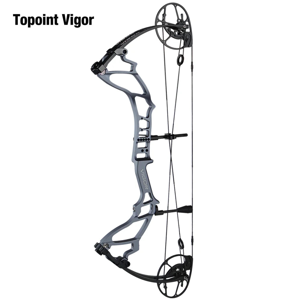 White Smoke Topoint Vigor Compound Bow | Adjustable CNC Aluminum Bow Topoint