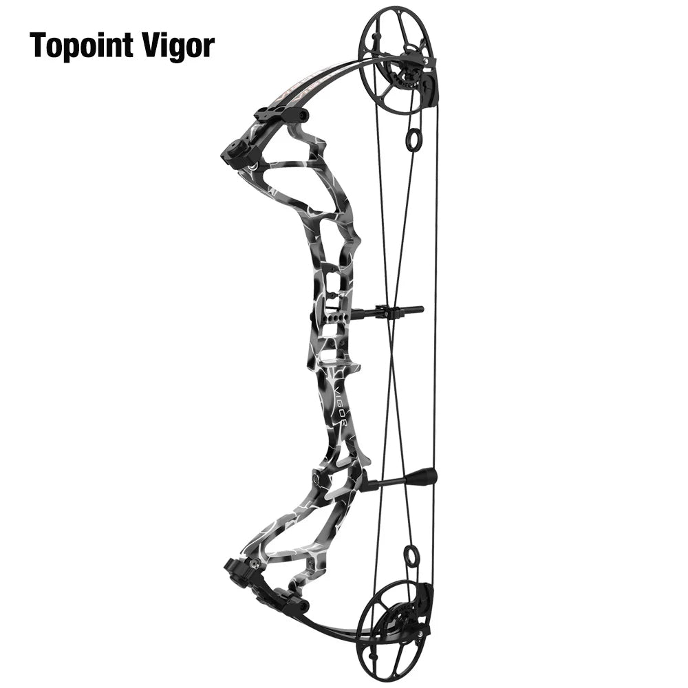 White Smoke Topoint Vigor Compound Bow | Adjustable CNC Aluminum Bow Topoint
