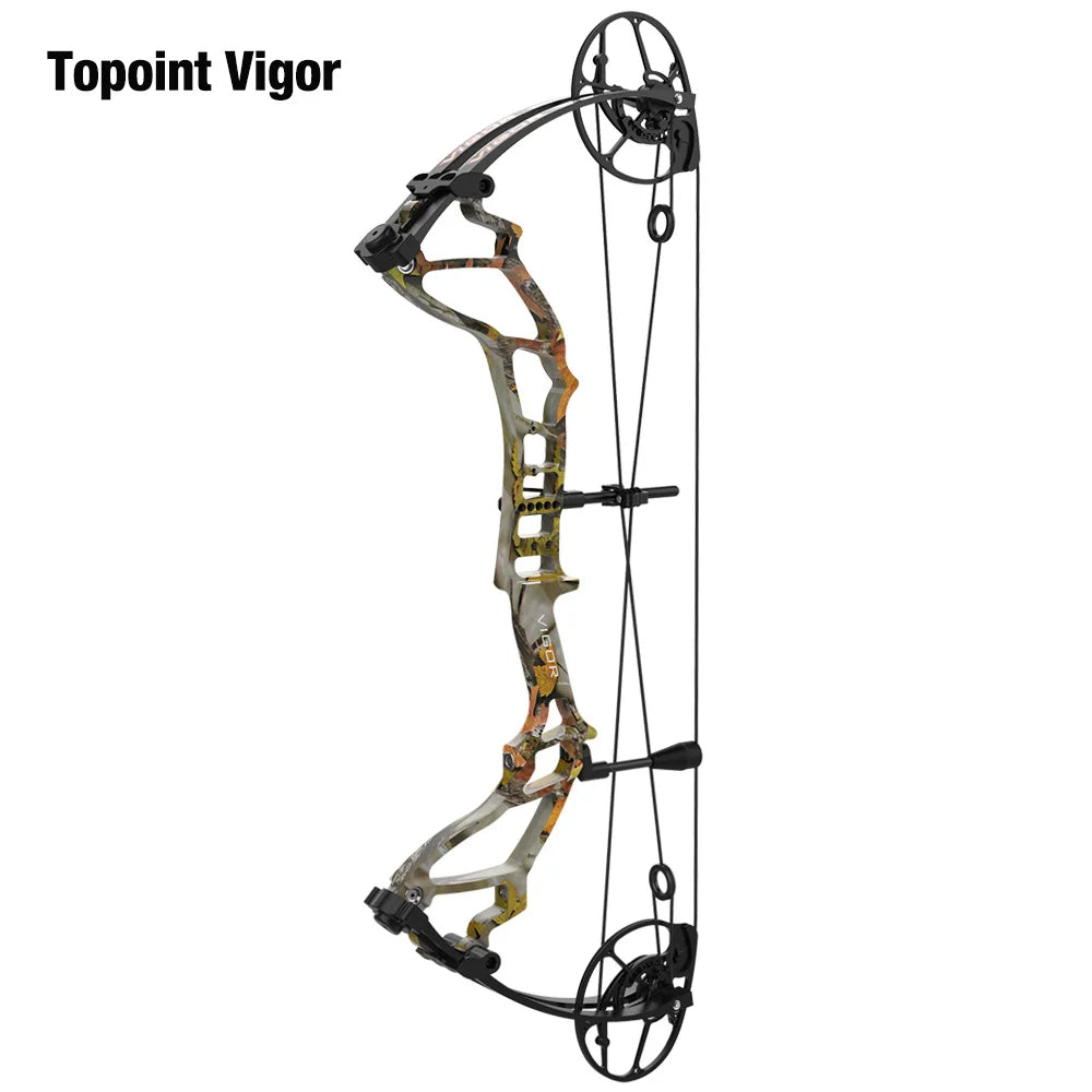 White Smoke Topoint Vigor Compound Bow | Adjustable CNC Aluminum Bow Topoint