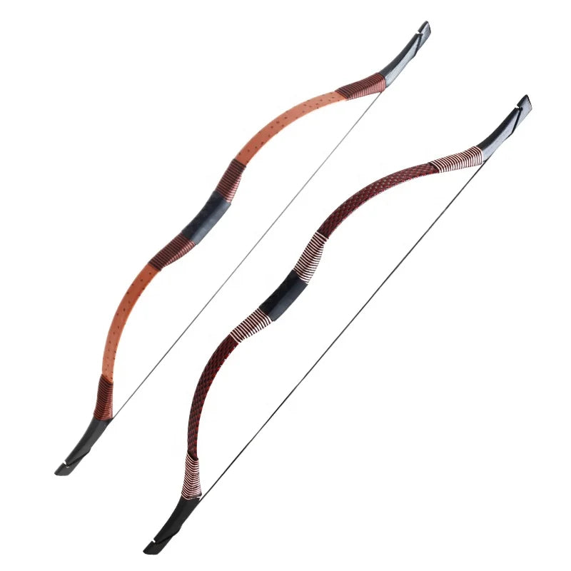 Gray SPG Traditional Bow – Handmade Recurve Bow with Epoxy Resin &amp; Sophora Wood, 10/12/18 lbs | Red &amp; Brown SPG