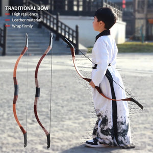 Gray SPG Traditional Bow – Handmade Recurve Bow with Epoxy Resin &amp; Sophora Wood, 10/12/18 lbs | Red &amp; Brown SPG