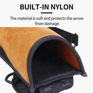 White Smoke SPG JN218 Traditional Leather Arrow Quiver Bag – Brown Archery Arrow Holder SPG