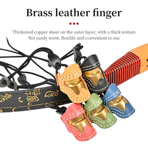 Dark Salmon SPG Traditional Leather Brass Thumb Ring – Archery Finger Protection Aid SPG