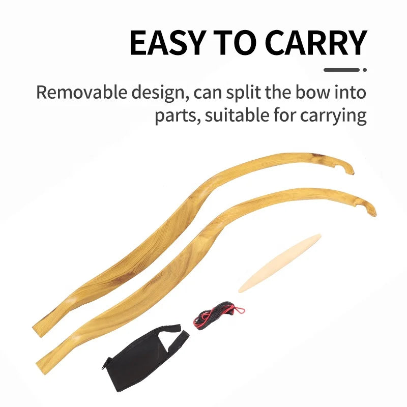 Dark Slate Gray SPG Traditional Nano Resin Recurve Bow 25 lbs – Classic Archery Bow SPG