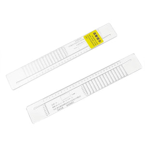 White Smoke RULIX Transparent Rubber Band Cutting Ruler MARKSMAN