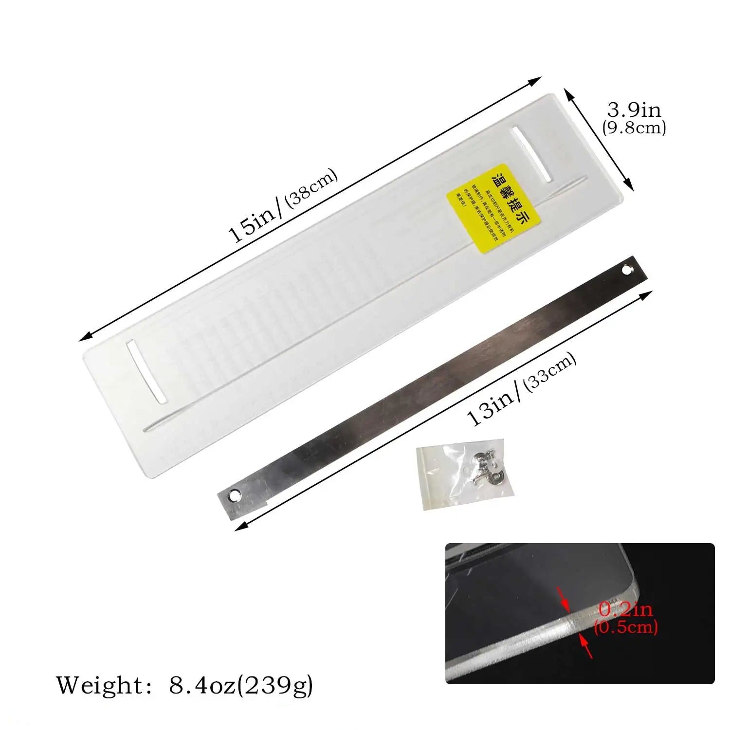 White Smoke RULIX Transparent Rubber Band Cutting Ruler MARKSMAN