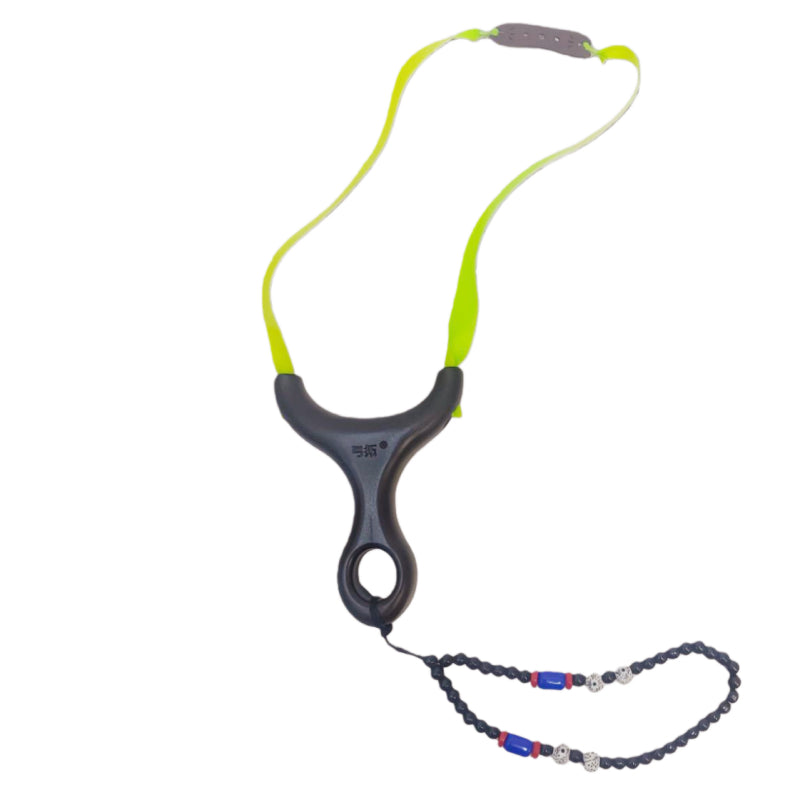 White Smoke U-Grip Lite Black Mini Slingshot – Compact ABS Ergonomic Arc Handle for Outdoor Recreation INDIAN SLINGSHOT