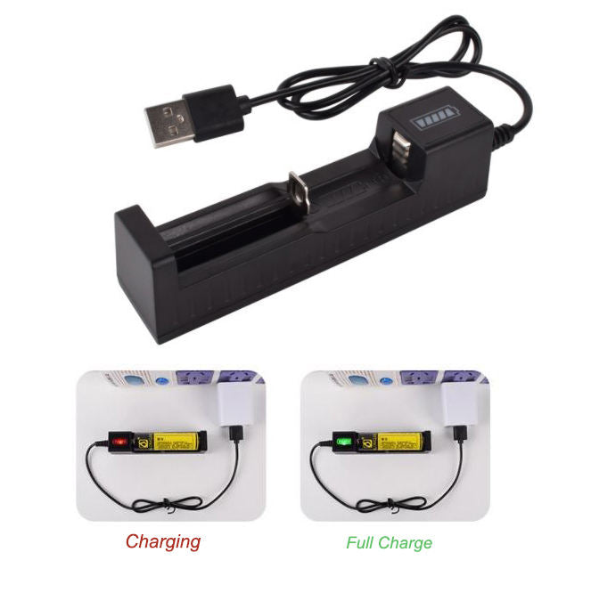 White Smoke USB Charger for 14250 Battery – Charging Accessory for Green Laser Module INDIAN SLINGSHOT
