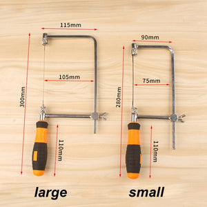 Wheat U-Shape Adjustable Hacksaw with Carbon Steel Spiral Saw Blades for Metal, Wood, Plastic, Wire – DIY Portable Woodworking Hand Tool XPULT