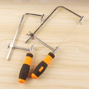 Wheat U-Shape Adjustable Hacksaw with Carbon Steel Spiral Saw Blades for Metal, Wood, Plastic, Wire – DIY Portable Woodworking Hand Tool XPULT