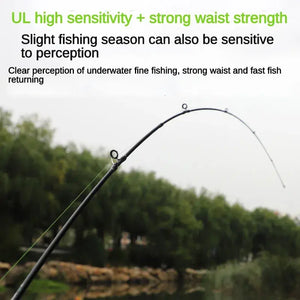 White Smoke Ultra Light Carbon Fiber Lure Fishing Rod MARKSMAN