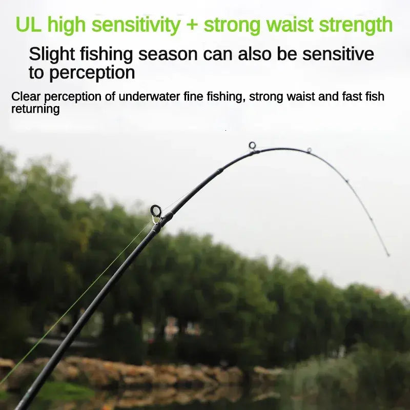 White Smoke Ultra Light Carbon Fiber Lure Fishing Rod MARKSMAN