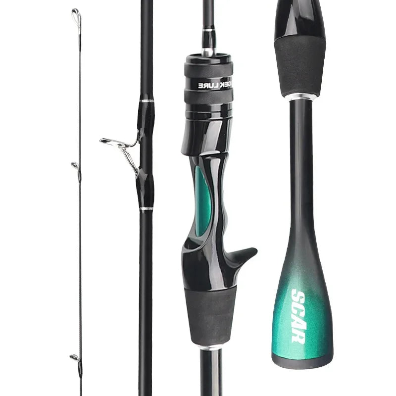 White Smoke Ultra Light Carbon Fiber Lure Fishing Rod MARKSMAN