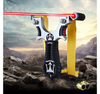 Tan Trident Alloy Slingshot Catapult with Laser Durable Outdoor Target Shooting Game Slingshot MARKSMAN