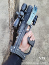 Dark Slate Gray Portable Multifunctional V39 Mini Crossbow Shooting Toy Play 6MM ball and Mini Arrow INDIAN SLINGSHOT