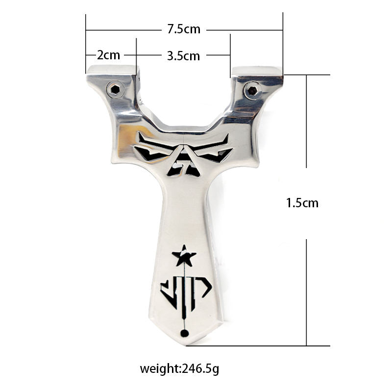 Light Gray VIP Star 7 Stainless Steel Slingshot MARKSMAN
