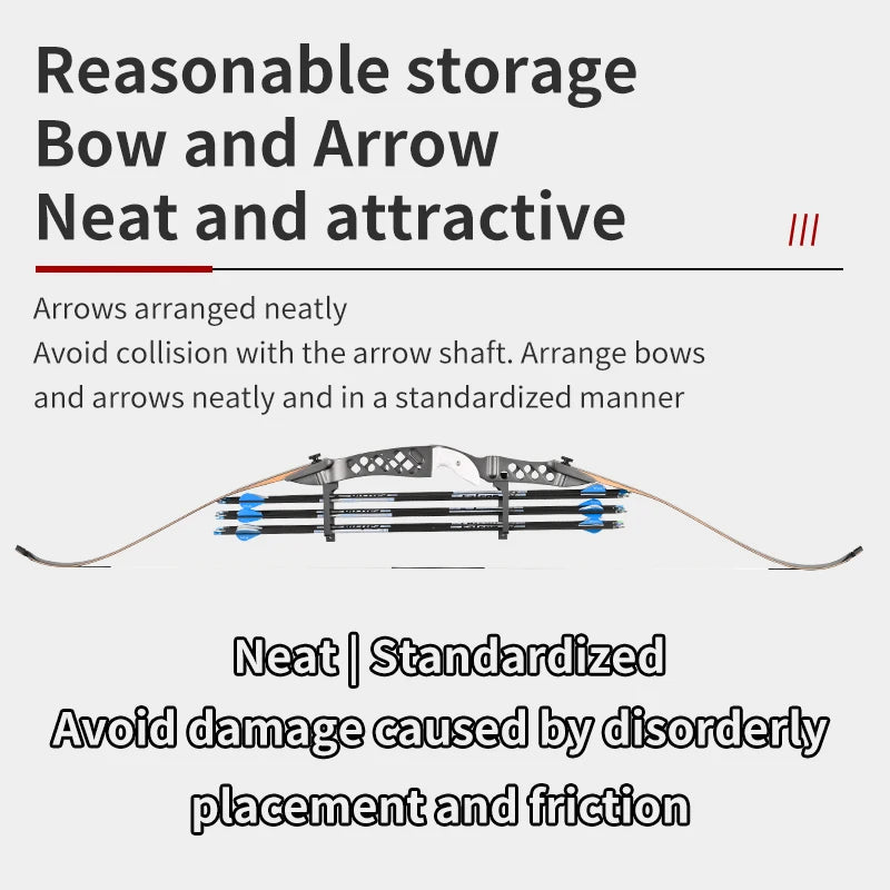 Lavender SPG Wall-Mounted Bow and Arrow Holder – Durable Space-Saving Archery Rack SPG