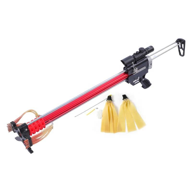 White Smoke Wild Target Scattershot Slingshot Rifle with Aluminum Alloy Frame and Ergonomic Handle MARKSMAN