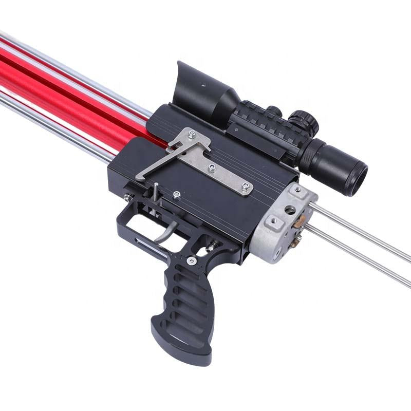 White Smoke Wild Target Scattershot Slingshot Rifle with Aluminum Alloy Frame and Ergonomic Handle MARKSMAN