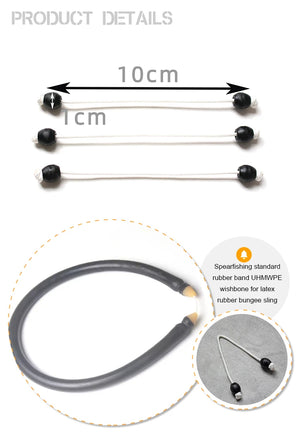 White Smoke Wishbone for Spearfishing Rubber Bungee MARKSMAN