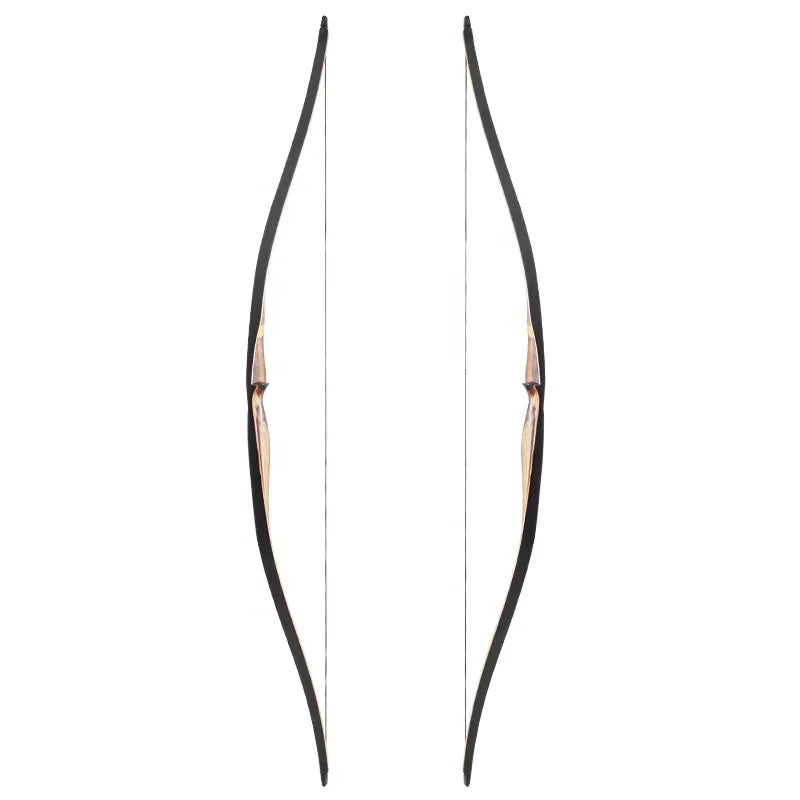 Beige SPG Wooden Recurve Bow – 54" One-Piece Traditional Archery Bow SPG