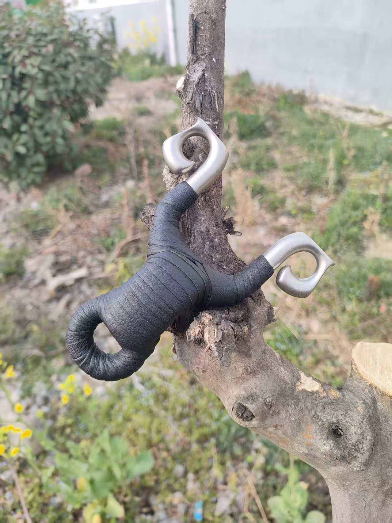 Rosy Brown WrapCore Grip Stainless Steel Slingshot INDIAN SLINGSHOT