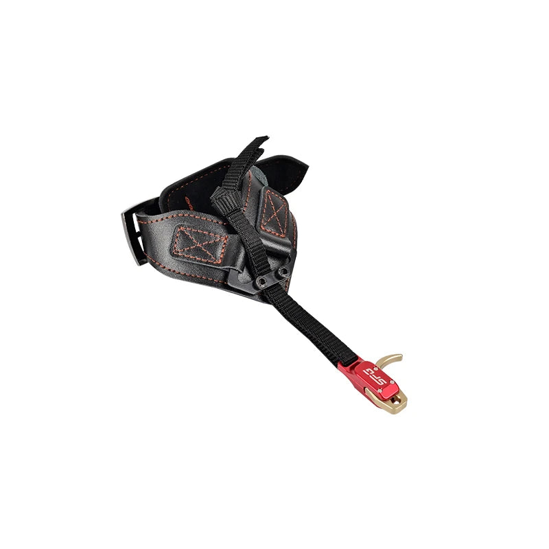 Dark Slate Gray SPG Wrist Strap Compound Bow Release – Auto-Closing Caliper, Adjustable 360° Head (Black/Red) SPG
