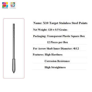 White Smoke Sanlida® X10 Target Stainless Steel Points 12pcs SANLIDA