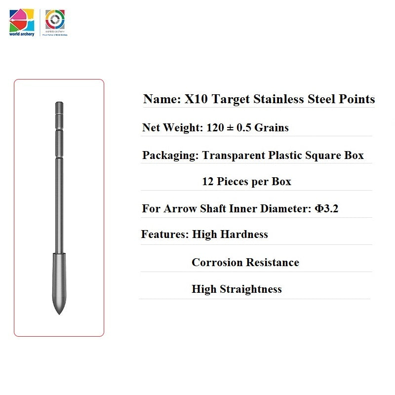 White Smoke Sanlida® X10 Target Stainless Steel Points 12pcs SANLIDA
