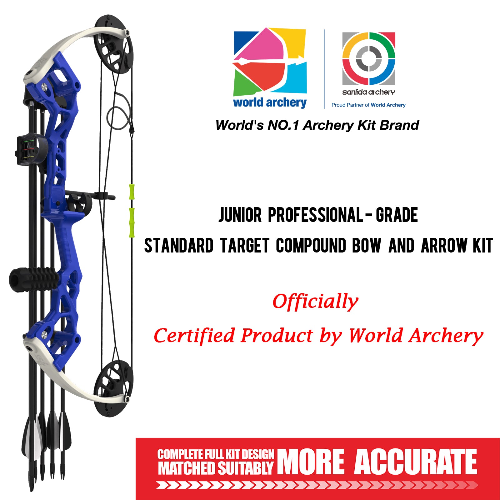 White Smoke Hero X6 Entry-Level Target Compound Bow Pro Kit SANLIDA