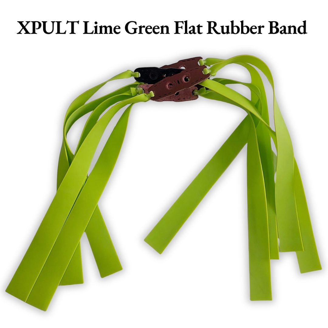 White Smoke XPULT Lime Green Flat Rubber Band 0.75mm × 20cm XPULT