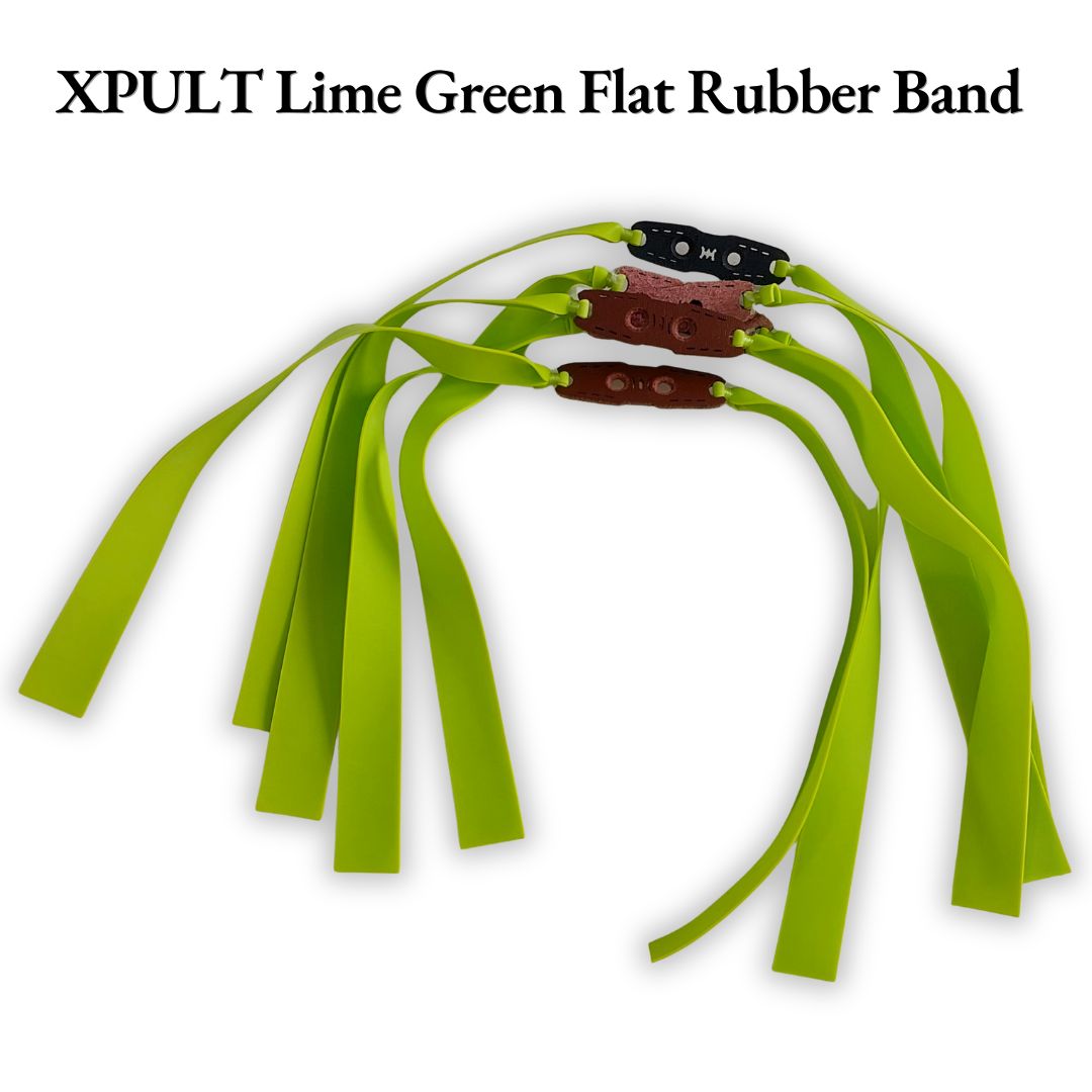 White Smoke XPULT Lime Green Flat Rubber Band 0.75mm × 20cm XPULT