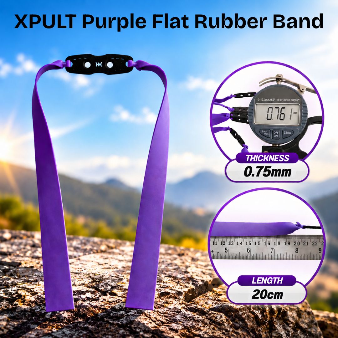 White Smoke XPULT Purple Flat Rubber Band 0.75mm × 20cm XPULT