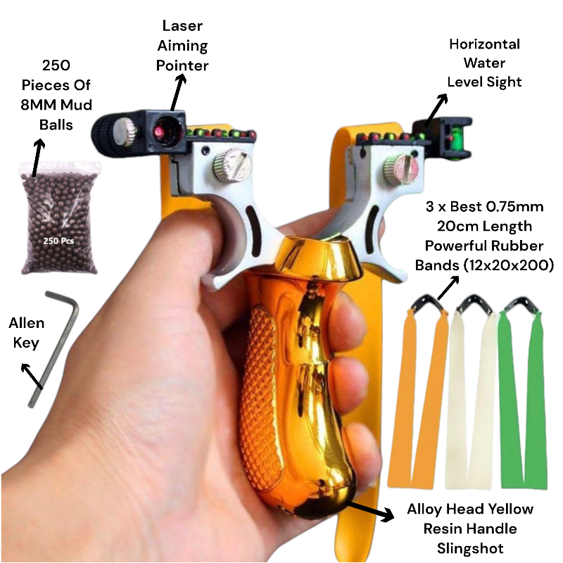 Wheat New Professional Alloy Bow Head Resin Handled Slingshot SLINGSTER