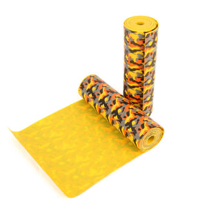 White Smoke 1 Meter Yellow Camouflage Slingshot Flat Rubber Band Roll 0.70mm / 0.75mm Thickness High Stretch Natural Latex Sheet INDIAN SLINGSHOT
