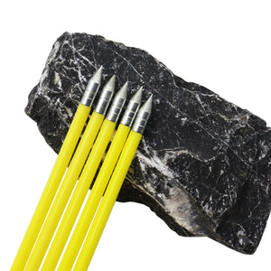 White Smoke Yellow 6mm Plastic Arrows with Metal Pointed Tip – 10 PCS Set INDIAN SLINGSHOT