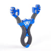 Steel Blue New Three Card Slingshot Powerful Shooting Slingshot Zinc Alloy Outdoor Competitive Catapult Toy INDIAN SLINGSHOT