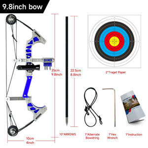 Dark Slate Gray Laser Aiming Metal Pulley Mini Compound Bow Target Shooting MARKSMAN