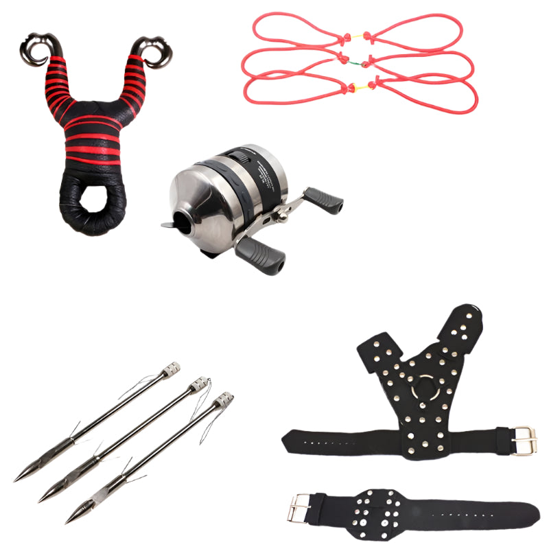 Tan Marksman® High Quality Fishing Slingshot Combo Set Outdoor Fishing Catapult with all Accessories MARKSMAN